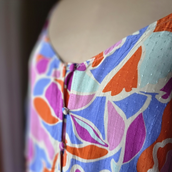 FRNCH Amande Colorful Floral Tiered Maxi Dress Size S  - Picture 5 of 8